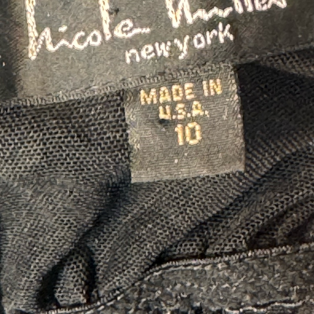 Nicole Miller New York Black Ruched Lace-Up Maxi Dress 10 Made in USA - Picture 8 of 8